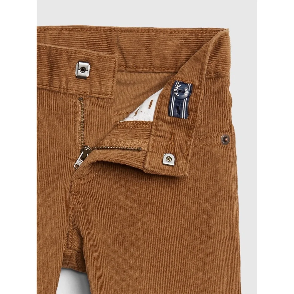 Gap Denim Brown Corduroy Slim Straight Leg Pants Toddler Boys Size 2T NWT